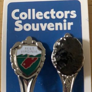Vtg collector’s spoons set  souvenirs West Virginia 1 spoon has Coal 1 has State
